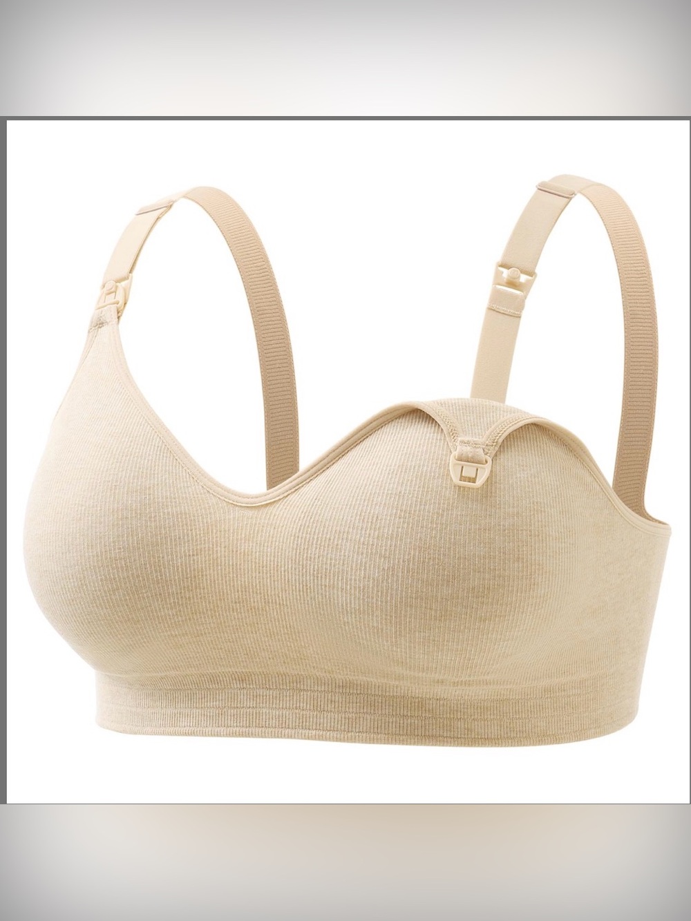Seamless Everyday Nursing Bra - Beige Large